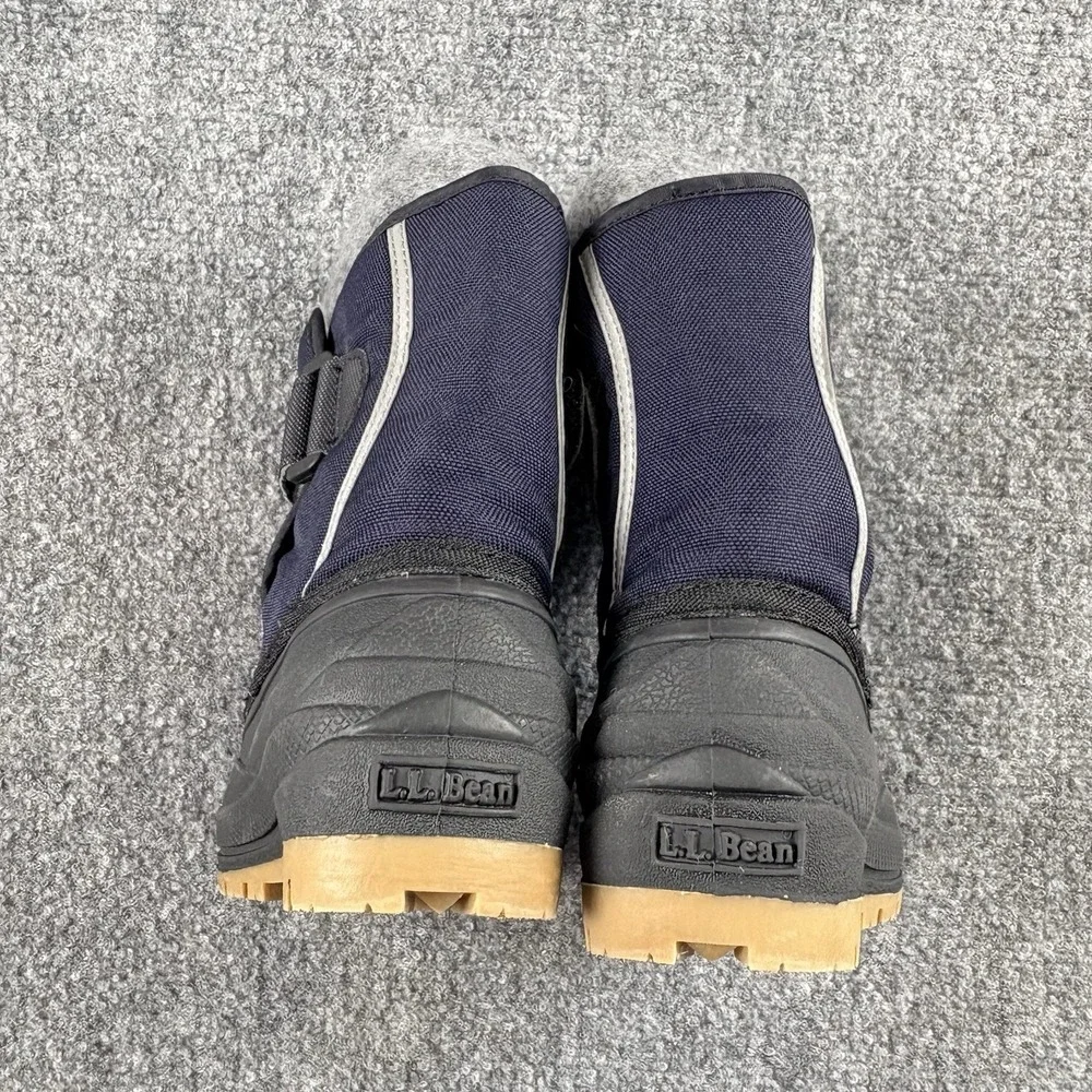 L.L.Bean Toddler Snow Boots Kids 7 Navy Blue Winter Insulated Outdoor Preppy